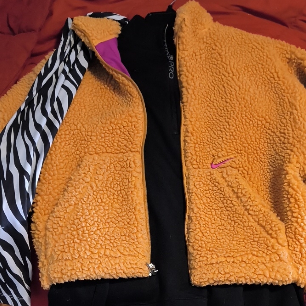 Nike Orange Sherpa Jacket